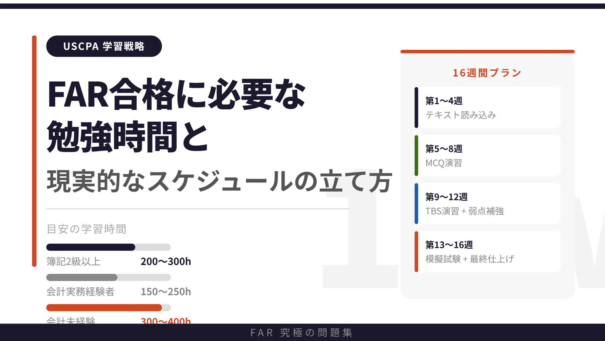 FAR合格に必要な勉強時間と現実的なスケジュールの立て方